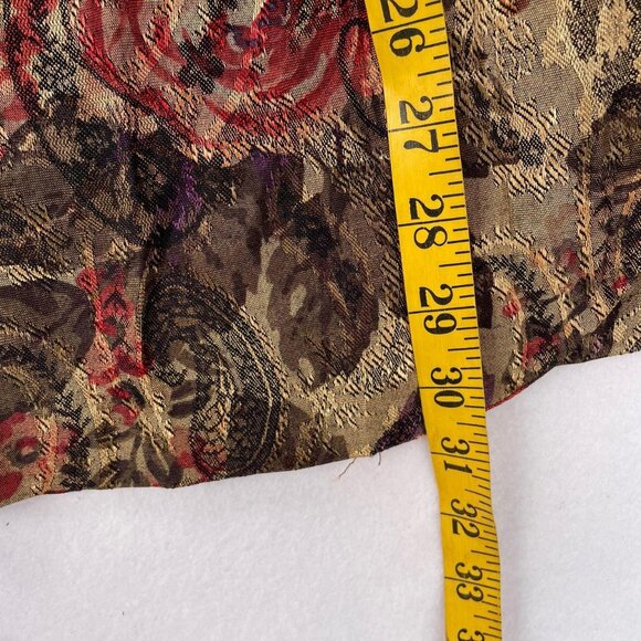 Vintage Just in Thyme Floral Red Gold Jacket Blazer Paper Tag Sz 12 Fall Autumn - Picture 7 of 8